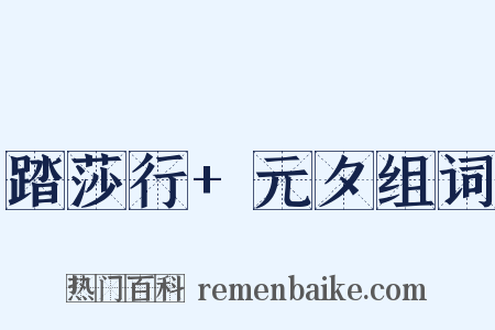 踏莎行+元夕组词是什么意思的图片